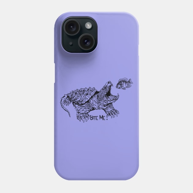 Snapping Turtle - Bite Me! Phone Case by CMTR Store