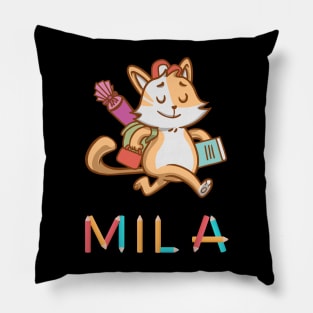 Einschulung Katze Mila Pillow