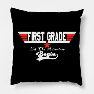 First Grade Let The Adventure Begin Back to School Pillow