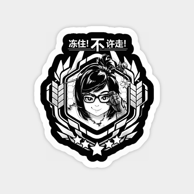 Mei "Freeze! Don't Move!" Magnet by RobotCatArt