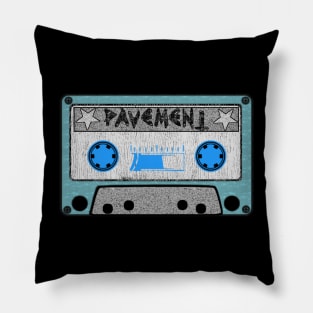 pavement blue cassette Pillow