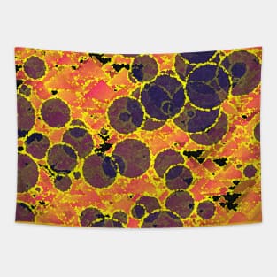 Bubbly orange abstract Tapestry