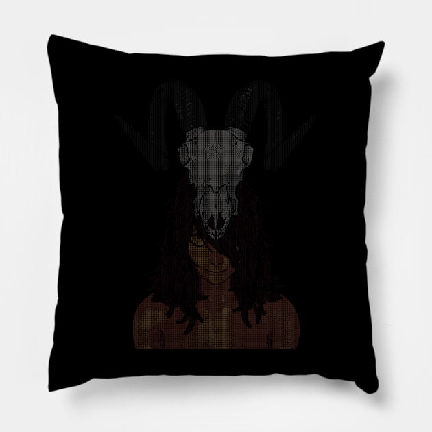 ASCii Savage Girl (Colorful) Pillow by McNerdic