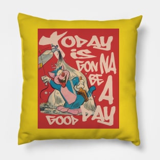 Today is gonna be a good day funny cartoon cat vinatge Pillow