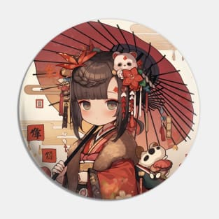 Chibi girl in edo period Pin