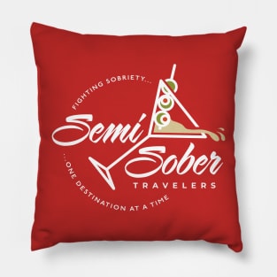 Original Semi-Sober Travelers Martini for dark shirts Pillow