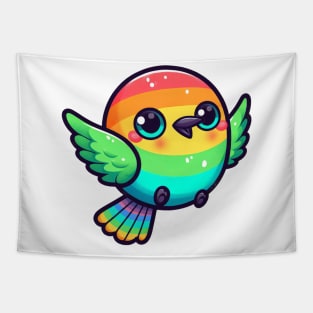 Kawaii Rainbow Bee Eater Tapestry