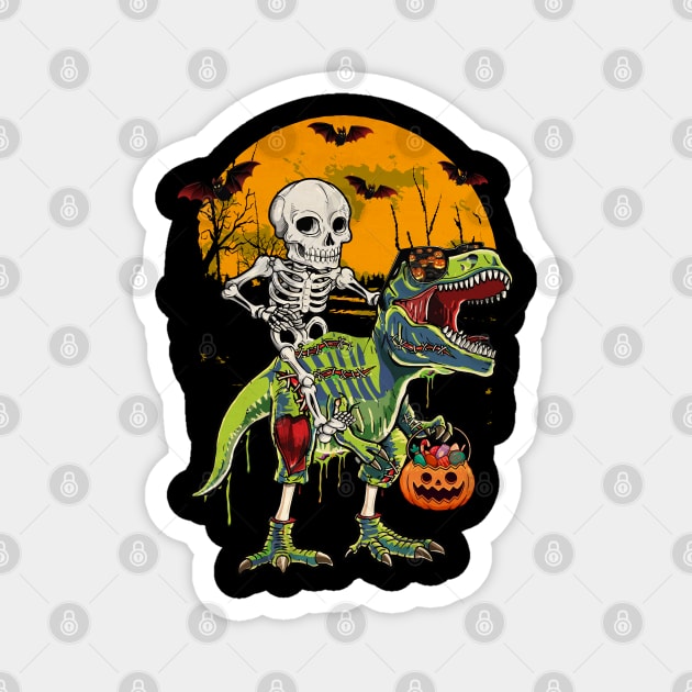 Trex Halloween Magnet by MZeeDesigns