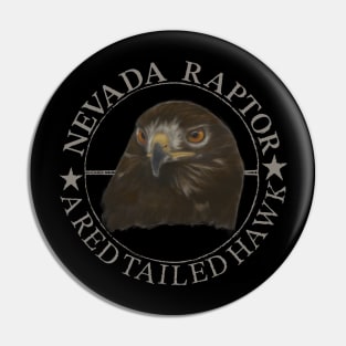 Nevada Raptor, A Red Tailed Hawk Version 3.0 Pin