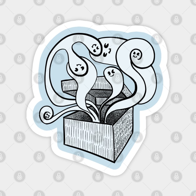 Box O' Ghosts Magnet by redtigersXD