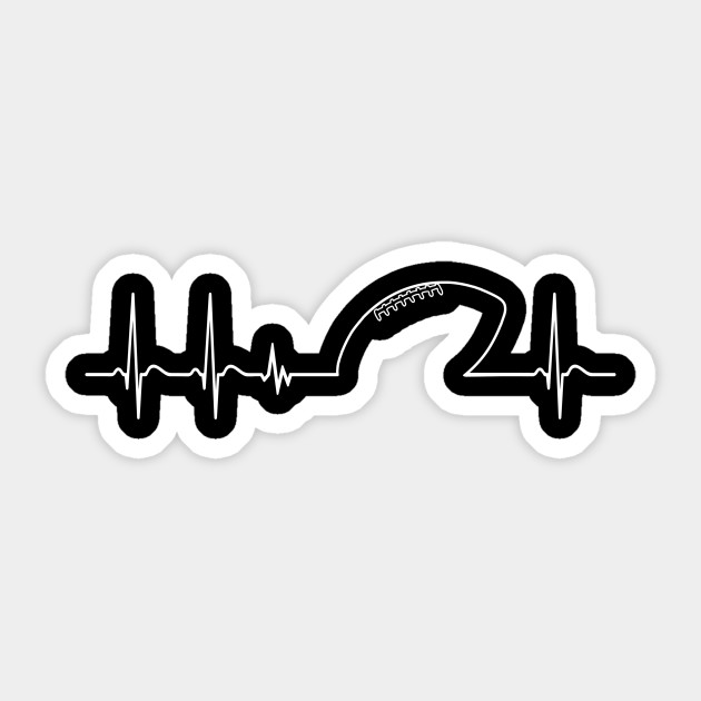 Love Football Heart Frequency Beating Cool Funny Football Player