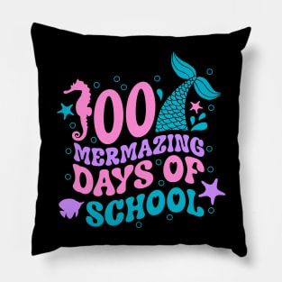 Cute 100 Mermazing Days of School Kids Girls Mermaid Lover Pillow