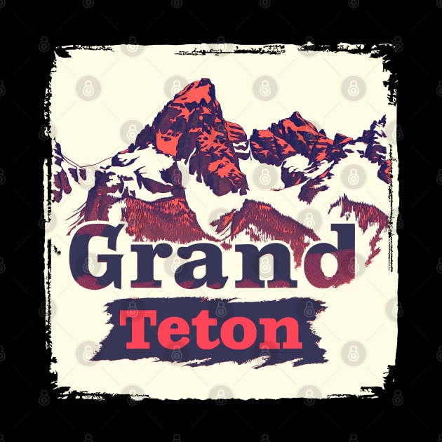 Grand Teton - vintage comic book style by GraphGeek