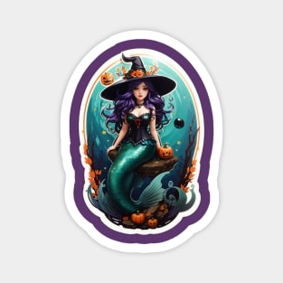 Cute Sage Sea Mermaid Witch Magnet