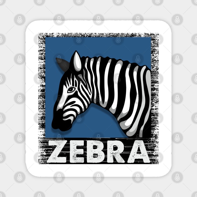 Zebra Magnet by Frenzy Fox