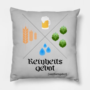 German Beer Purity Law Reinheitsgebot Pillow