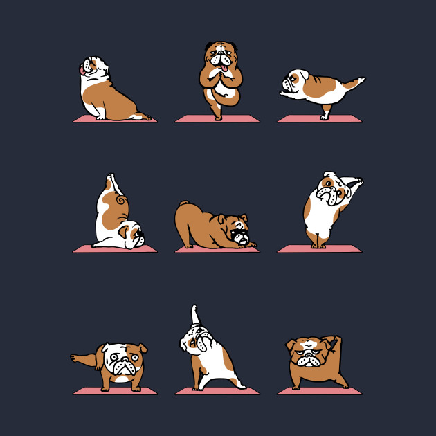 English Bulldog Yoga Yoga TShirt TeePublic