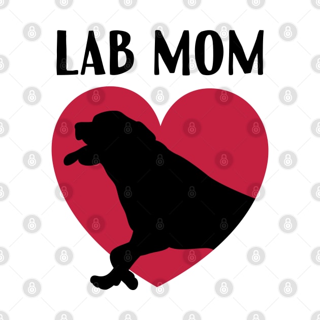 Lab Mom Labrador Heart Valentines Gift by Tesszero