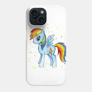 Rainbow Dash Watercolor Phone Case