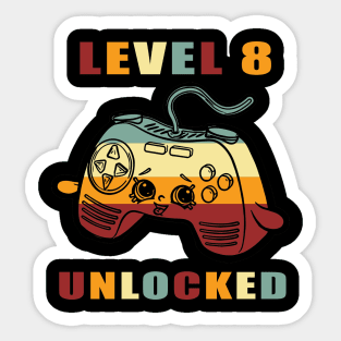 Level 8 Complete 8th Birthday' Sticker