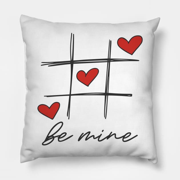 Be Mine Tic Tac Toe Pillow by CB Creative Images