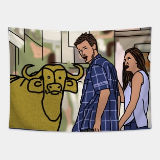 Ox Distracts Boyfriend Tapestry