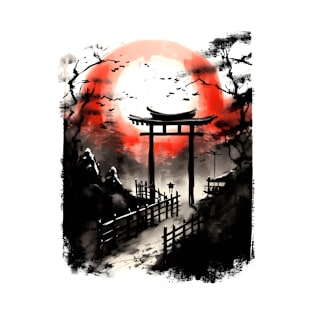 Darkness at Japanese Torii Gate T-Shirt