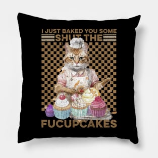 Fucupcakes - Retro Vintage Pillow