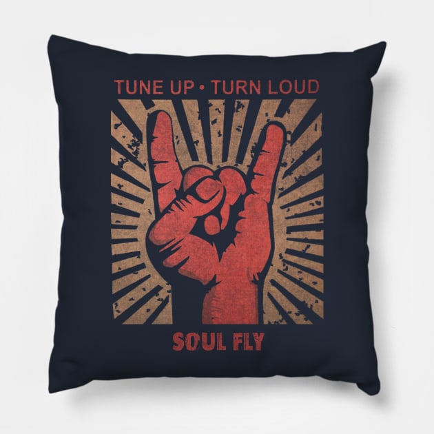 Tune up . Turn Loud Soul Fly Pillow by MenGemeyMashkan