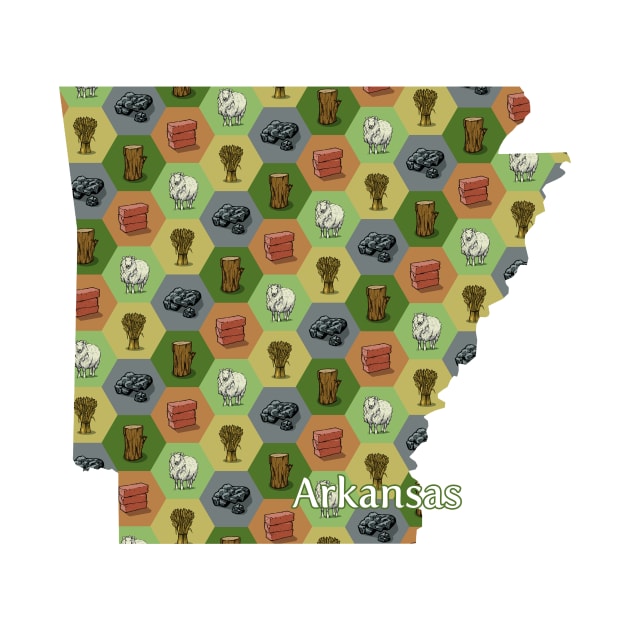 Arkansas State Map Board Games by adamkenney