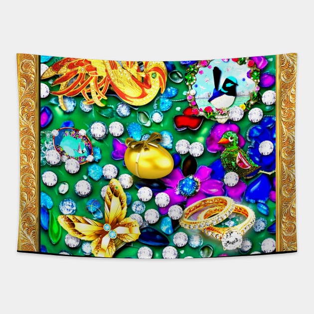 Positive Affirmation Gem Spa Tapestry by KC Morcom aka KCM Gems n Bling aka KCM Inspirations