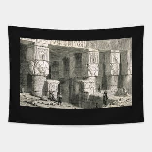 Old engraving Dendera temple Egypt Tapestry