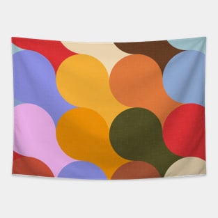 Groovy Geometric Decor - Retro Lava Bubbles No.002 / Cheerful Shades Tapestry