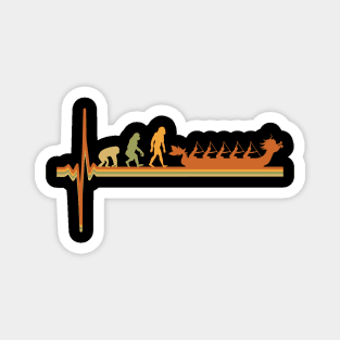 Dragon Boat Evolution Heartbeat Retro Vintage Magnet