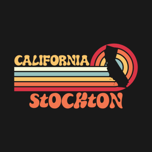 Stockton Shirt California Sunset 70s 80s Tshirt Surfer Summer Sun Gift Idea Tourist T-Shirt