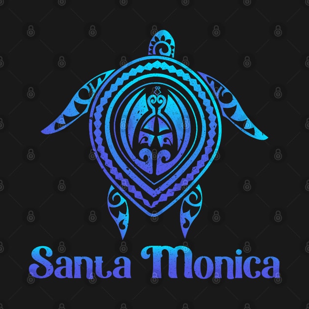 Santa Monica California CA Souvenirs Sea Turtle Blue Sea by kalponik