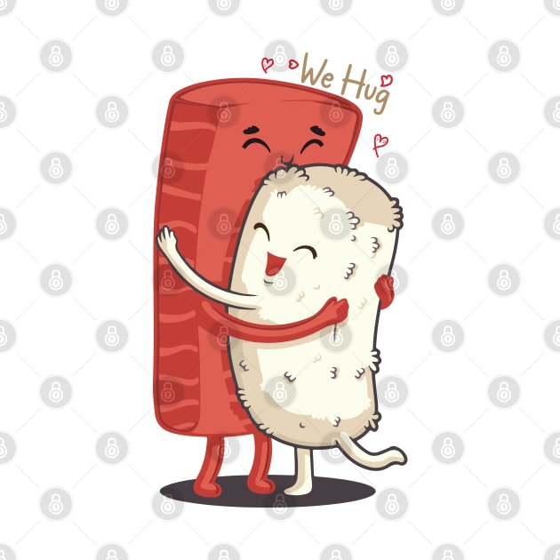 sushi hug by jexershirts