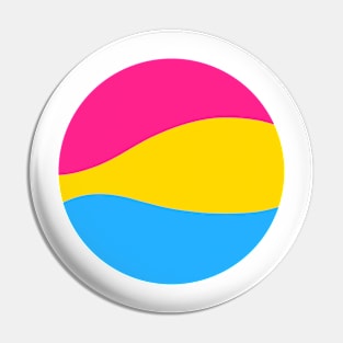 Pansexual Waves Circle Pin