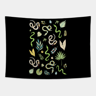 pastel muted color snake pattern Tapestry