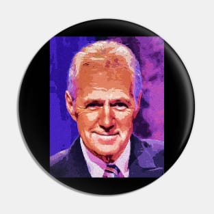 Alex Trebek Painting Pin