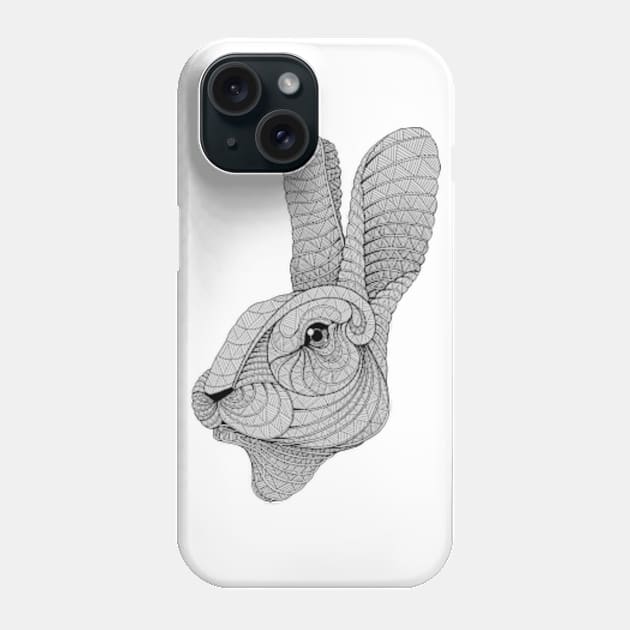 Rabbit head Phone Case by Nasitama