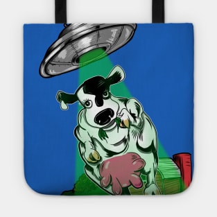 Cow and Flying Saucer. We have come for your Milk Products Tote