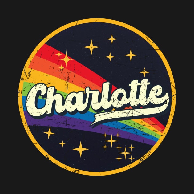 Charlotte // Rainbow In Space Vintage Grunge-Style by LMW Art