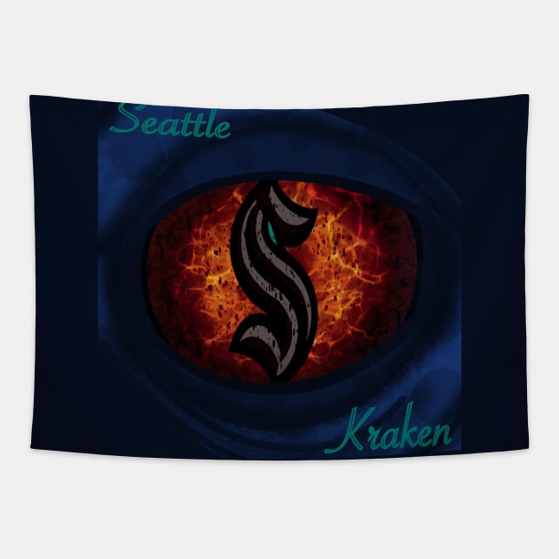 Seattle kraken Tapestry by TornToo