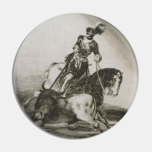 Charles Quint Lancant Un Taureau by Francisco Goya Pin