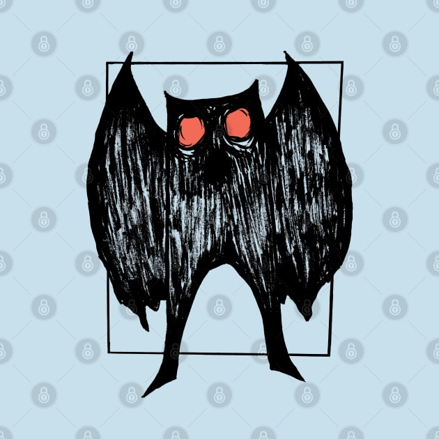 Mothman (blue background) by AlexTal