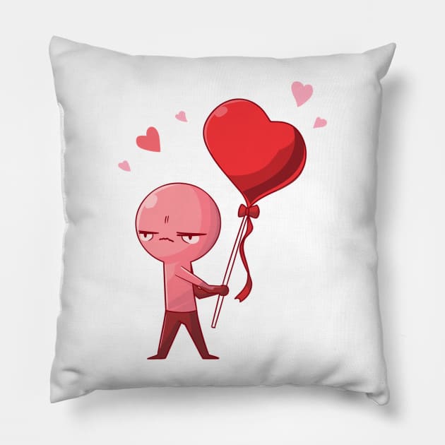 Funny Anti Valentines Pillow by Retroprints