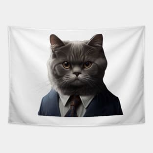 cat in a suit Tapestry