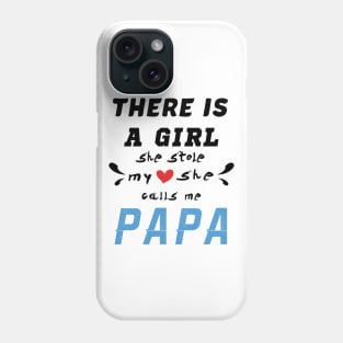Papa Gifts Shirts from Granddaughter, She Stole My Heart Phone Case