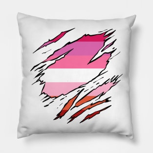 LGBTQI+ Superhero Lesbian flag Pillow